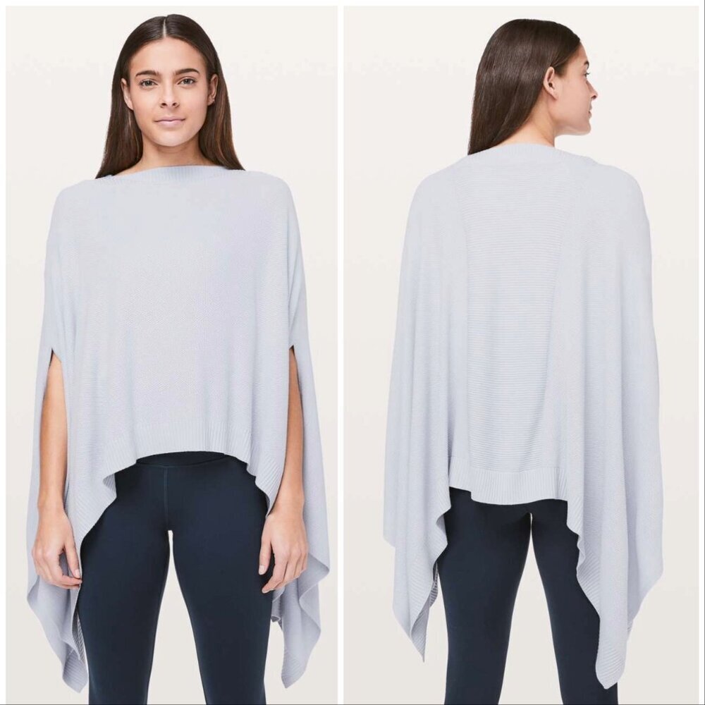lululemon athletica Light Gray Draped Poncho